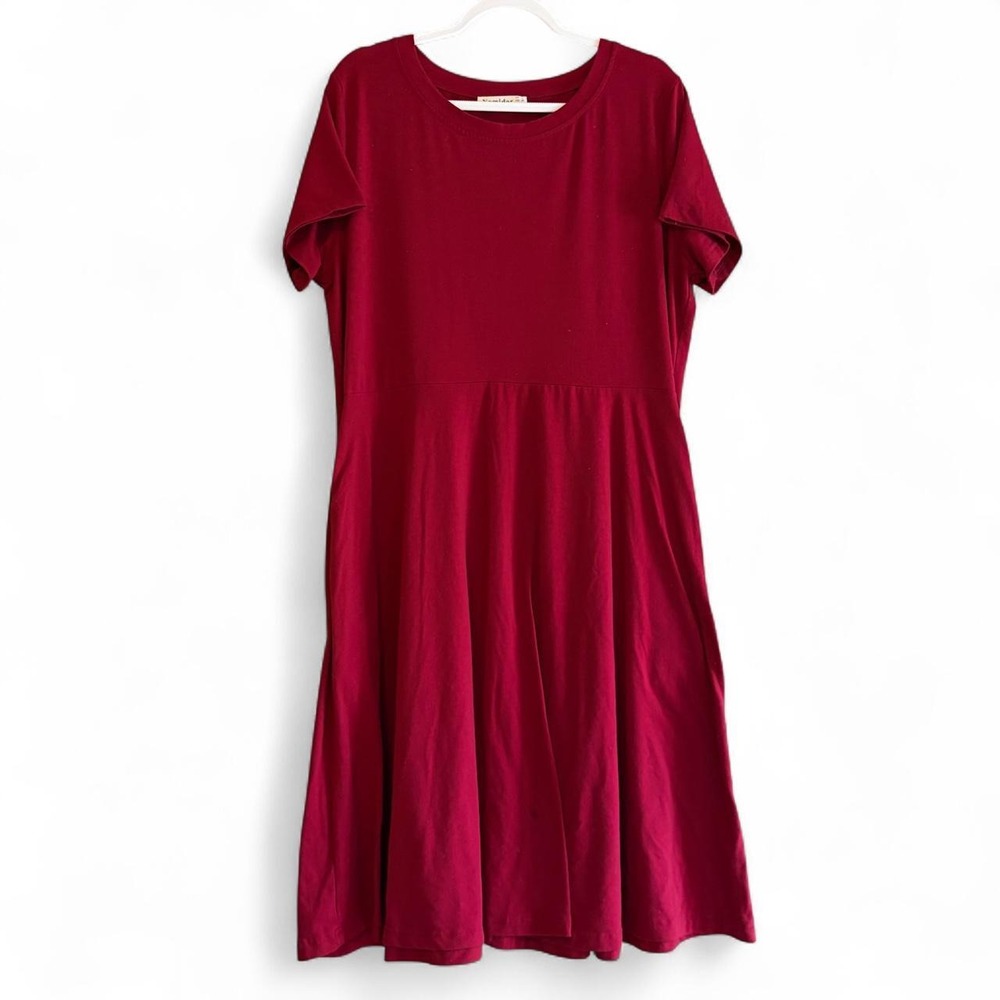 Nemidor Burgandy Dress Plus Size